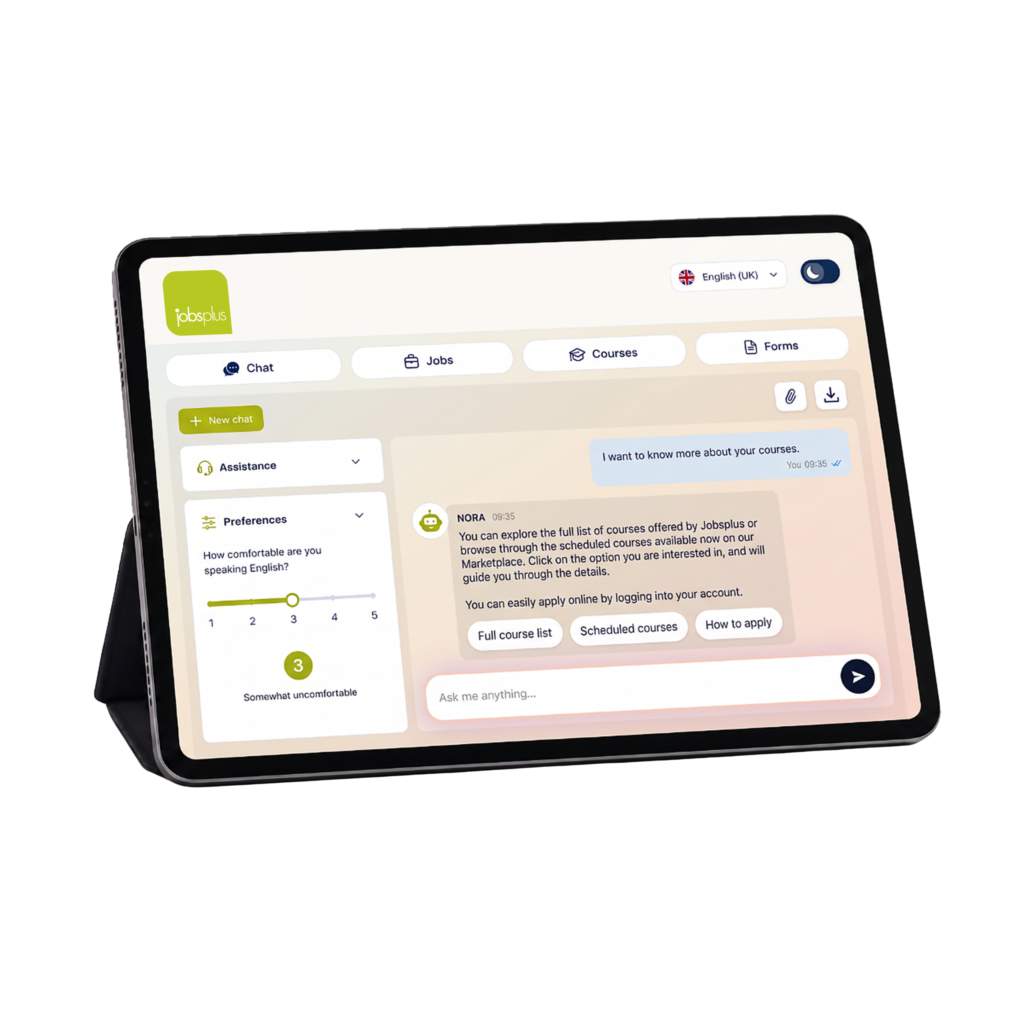 EBO's AI Virtual Assistant for Jobs Plus EBO's AI Virtual Assistant for Jobs Plus